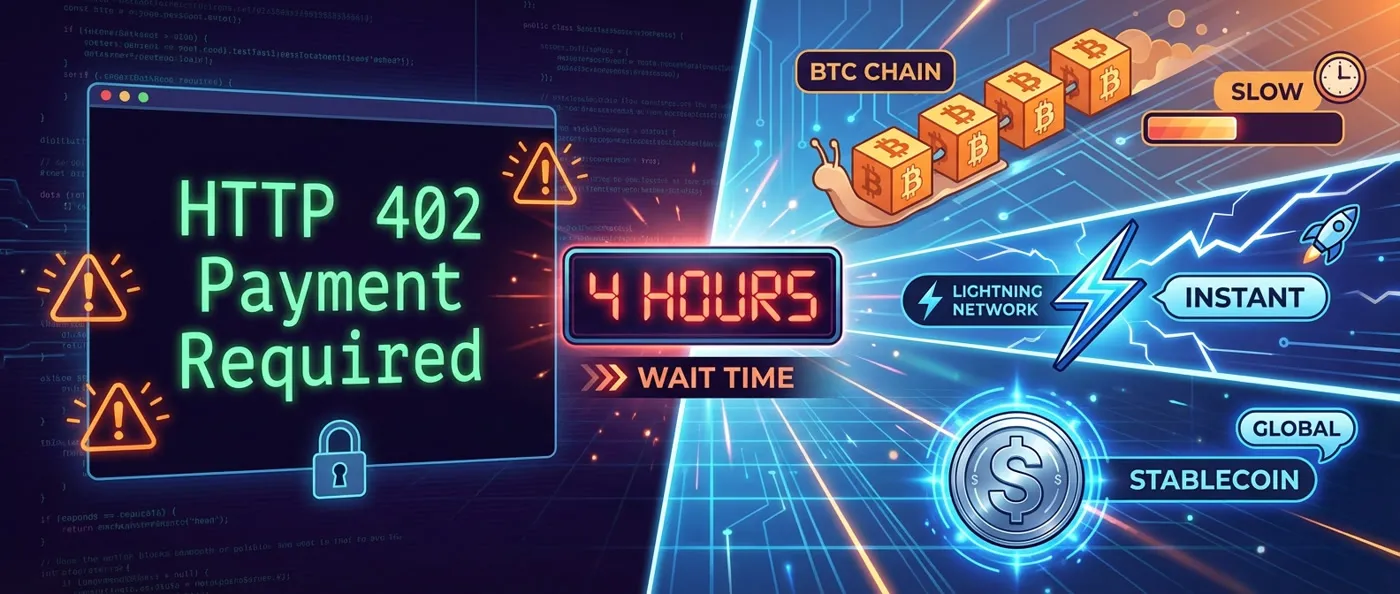 The 4-Hour BIP: Why Bitcoin's Base Layer Lost the HTTP 402 Race